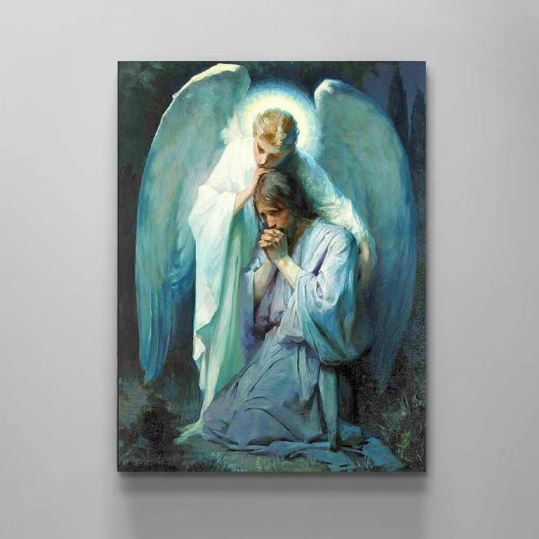 Holy Angel Religious Painting Canvas Wall Art