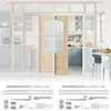 [US Local Warehouse] 2 Set Pocket Door Frame Kits with 220LBS Two-Way Soft-Close Mechanism Hidden Door Kit Sliding Hardware Smoothly and Quietly Easy to Install (24-36x80in)