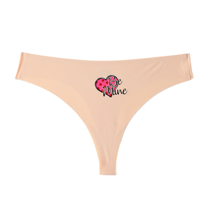 Lovingerie - Sexy Women's Mid-Waist Hipster Panties Seamless with Heart Design Breathable Cotton