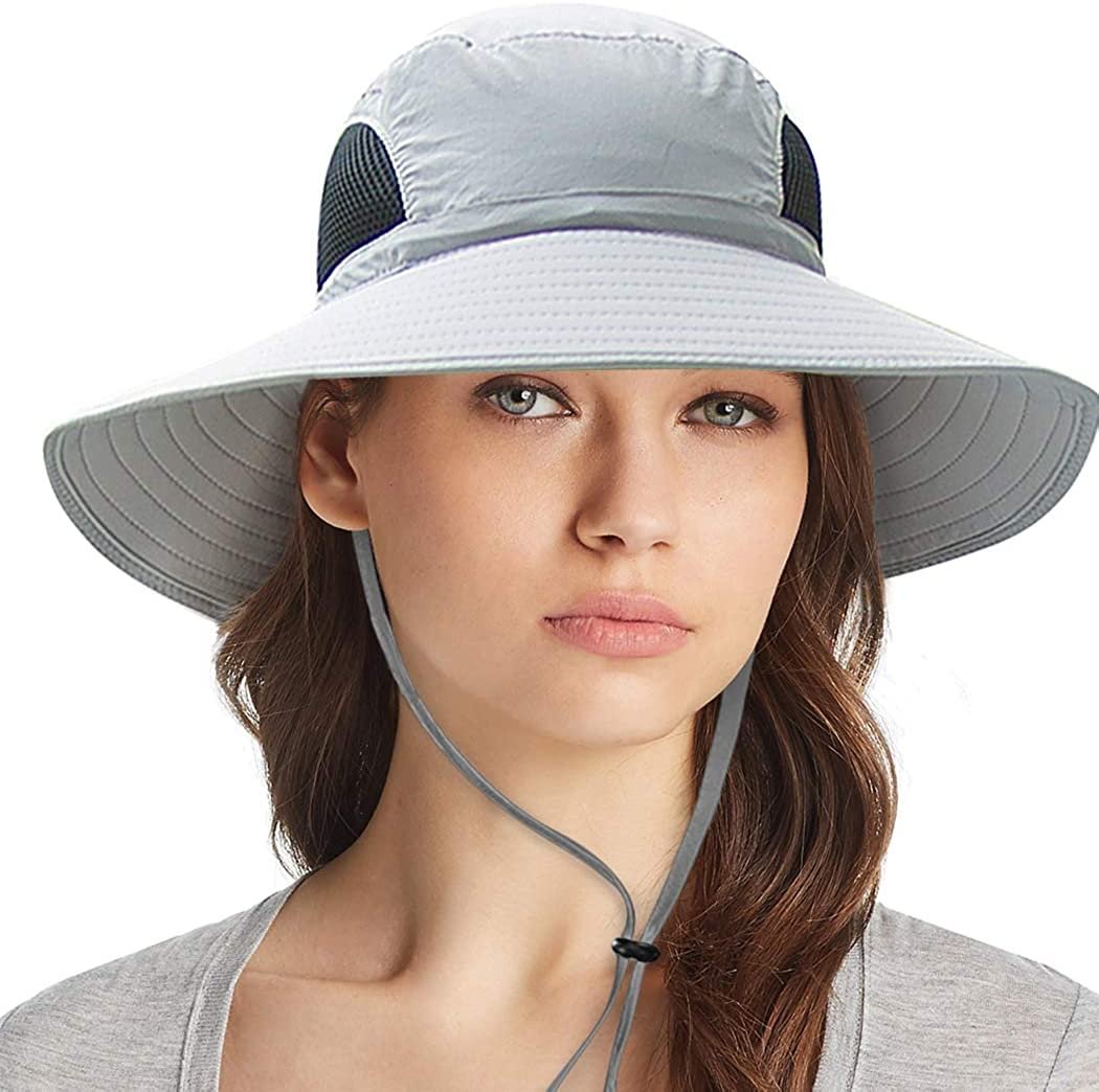 Waterproof Sun Hat Outdoor UV Protection Bucket Mesh Boonie Hat Adjustable Fishing Cap