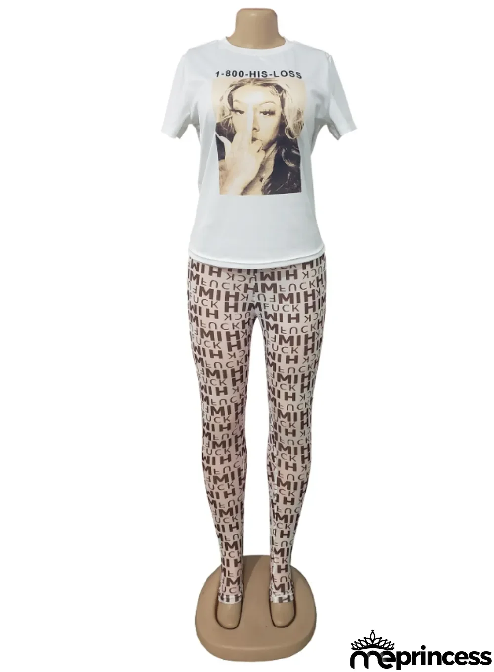 Summer Print White Character Shirt