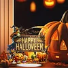 Acrylic Halloween Diamond Painting Desktop Ornaments Kit Home Bedroom Decoration