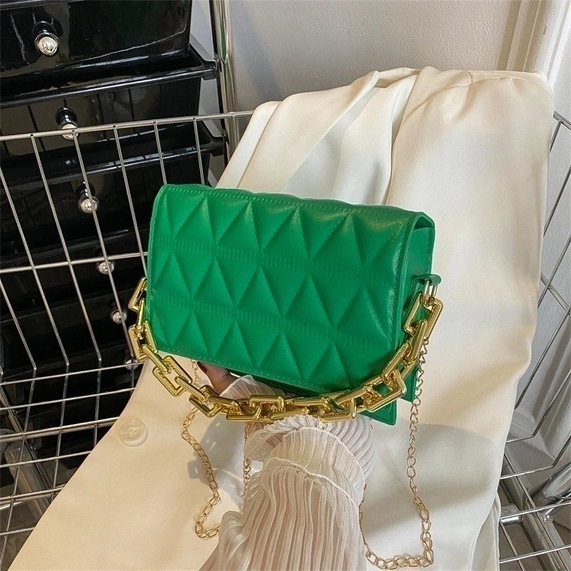 Women’s Medium Summer Pu Leather Elegant Streetwear Square Bag