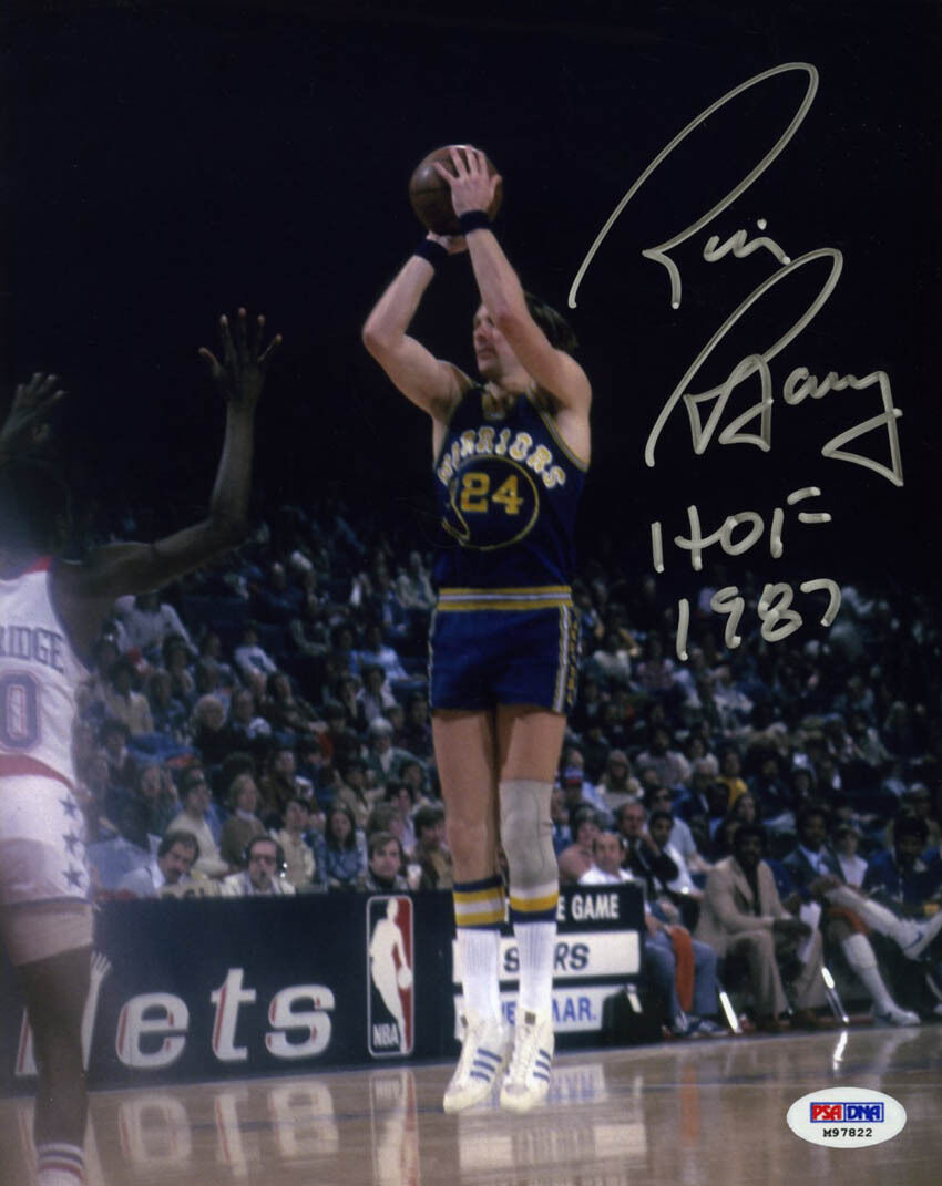 Rick Barry SIGNED 8x10 Photo Poster painting +HOF 1987 Golden State Warriors PSA/DNA AUTOGRAPHED