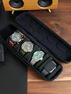 5 Slots Watch Travel Case Roll Soft Foam Pillows Fit Up To 61mm Face Size Watch