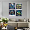 4pcs Diamond Painting -DIY Round Drill Stained Glass Animal