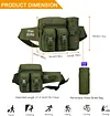 Taktisch Hüfttasche mit Flaschenhalter Militärisch Bauchtasche Wasserdicht Gürteltasche MOLLE Wasserflasche Halter Multifunktional für Damen Herren Wandern Laufen Camping Trekking, Schwarz