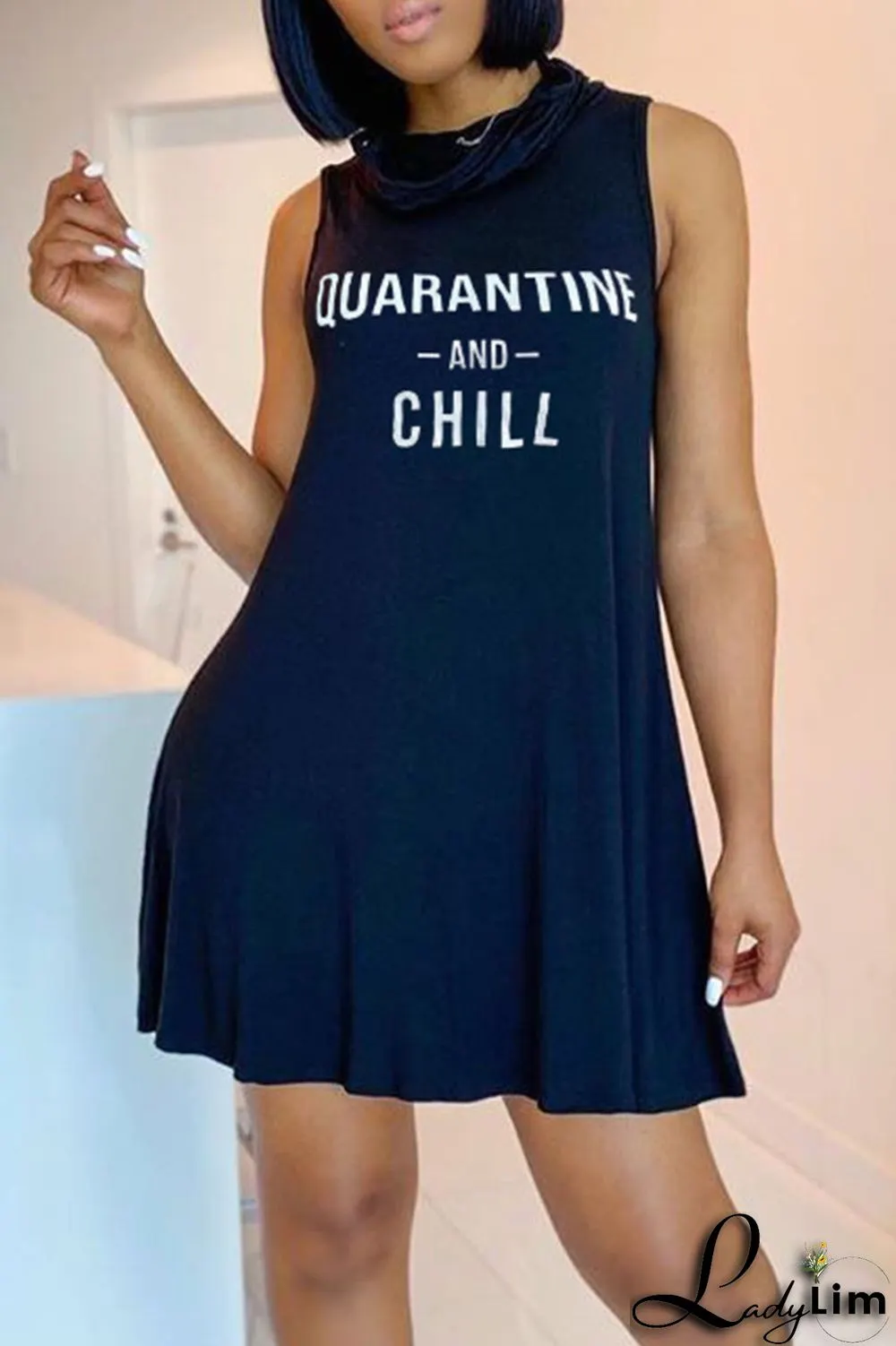 Pink Casual Print Patchwork O Neck Straight Dresses
