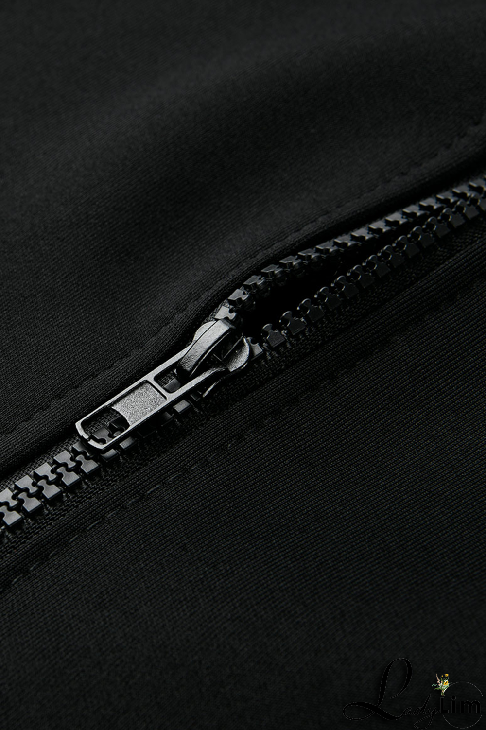 Black Sexy Solid Patchwork Zipper Collar Skinny Jumpsuits