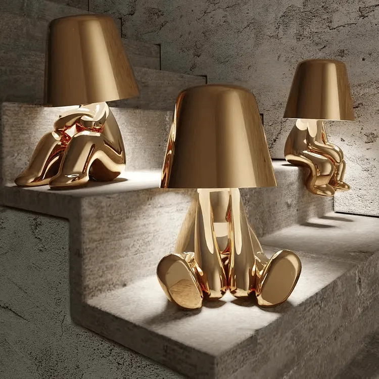 Thinker Golden Man Desk Lamp