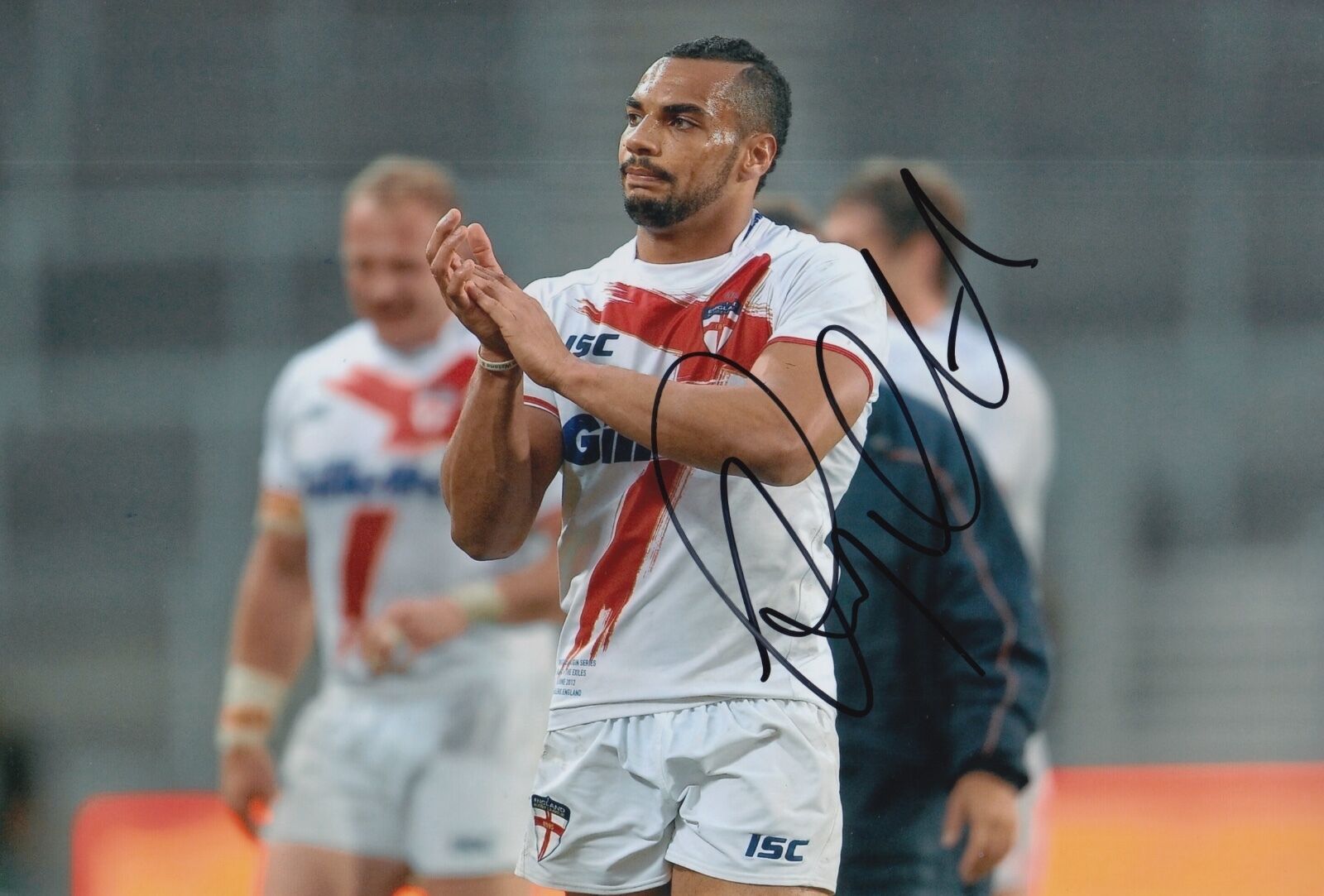 ENGLAND HAND SIGNED RYAN ATKINS 12X8 Photo Poster painting RUGBY LEAGUE 1.