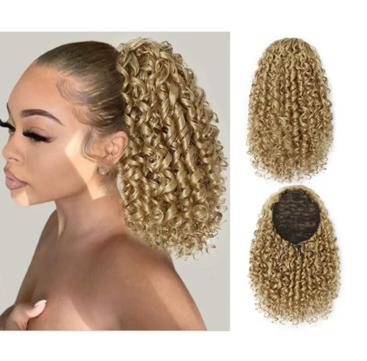 Synthetic Curly Drawstring Ponytail for Women-elleschic