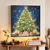 DIY Special Shape Diamond Painting Pearl Art With Inner Frame Kit 25x25cm(christmas trees)