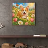 Diamond Painting -5D Full Round Drill Pembroke Welsh Corgi Puppy(40x40cm)