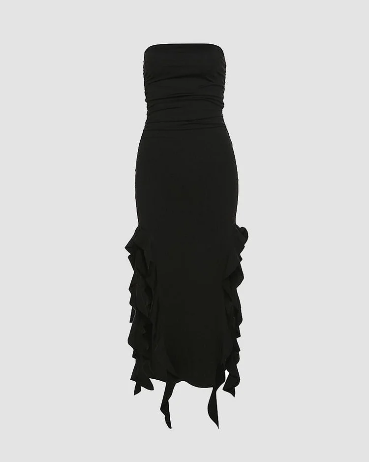Amaya double slit dress – NK'D wear
