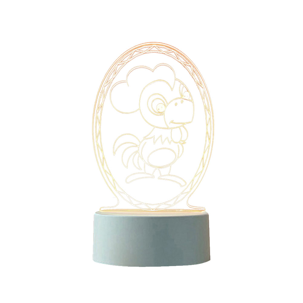 

Acrylic 3D Night Light Chinese Zodiac Animal Sleep LED Bedside Table Lamp, 501 Original