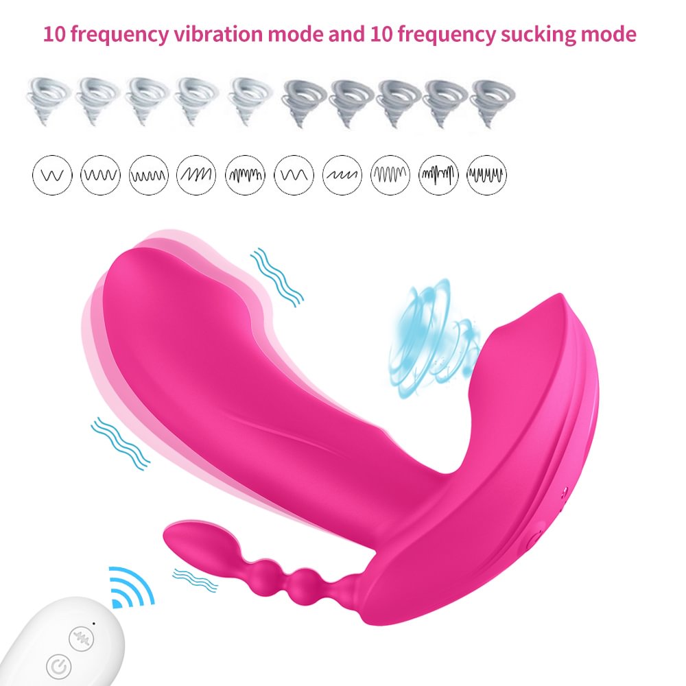3 IN 1 Sucking Vibrator 7 Mode Vibrating Sucker Anal Vagina Clitoris Stimulator Wearable Oral Suction Erotic Sex Toys for Women