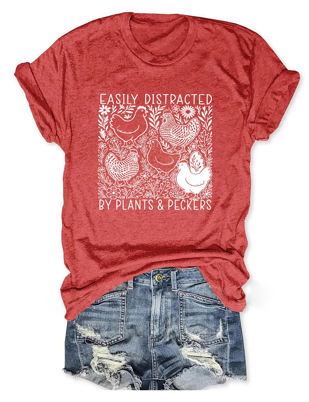 Easily Distracted By Plants And Peckers T-shirt