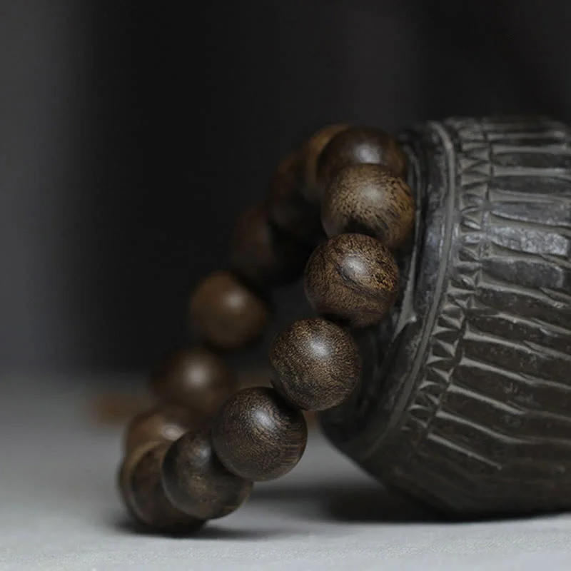 Nine Points Sinking Water Vietnam Hoi An Agarwood Peace Strength Beads Bracelet