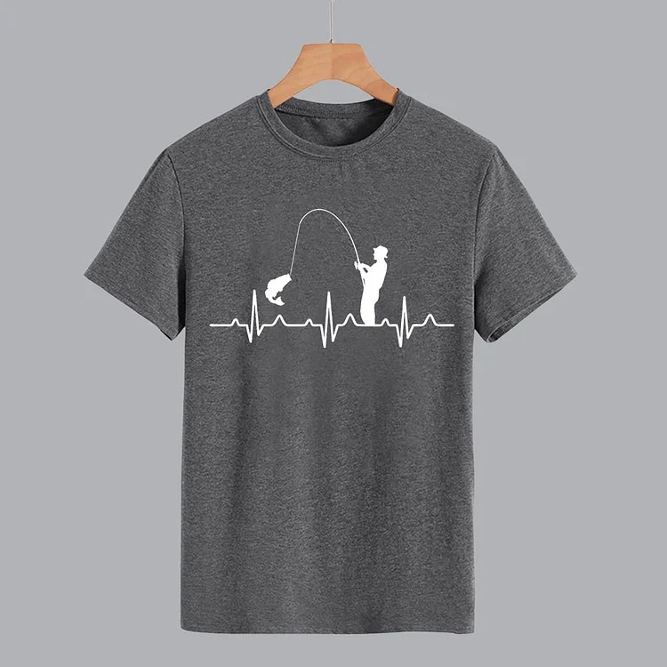 Fishing Heartbeat T-Shirt Tee-012380-Annaletters