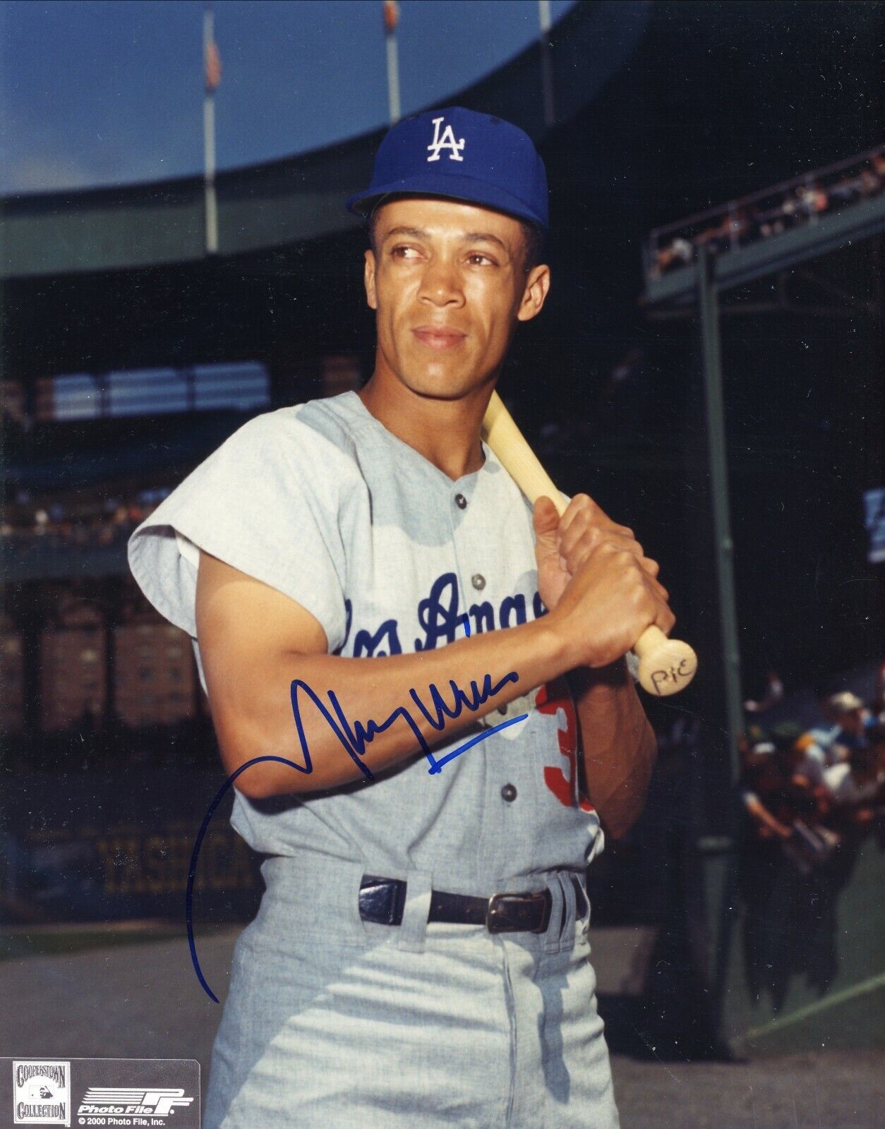 Maury Wills Los Angeles Dodgers Signed Autographed 8x10 Glossy Photo Poster painting COA