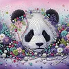 Kit de peinture en perles Panda diamond art avec cadre 9,84x9,84 pouces cadeau pour adultes