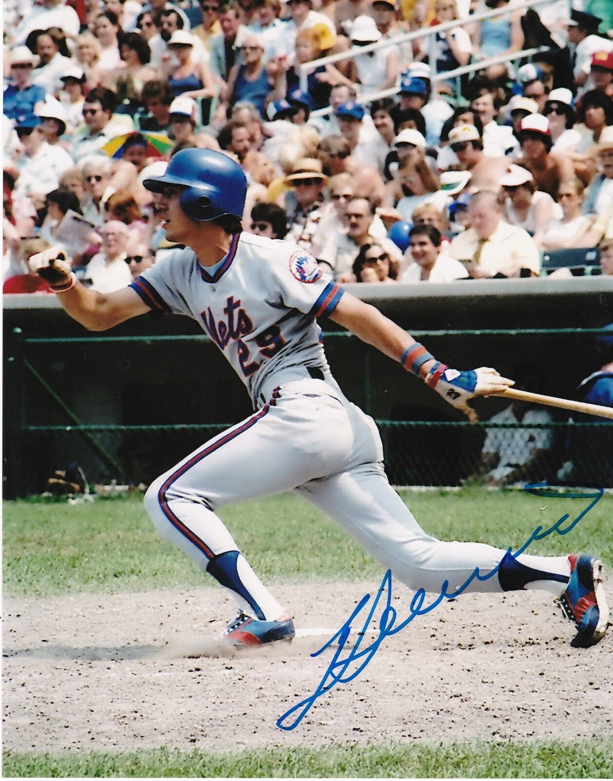 ALEX TREVINO NEW YORK METS ACTION SIGNED 8x10