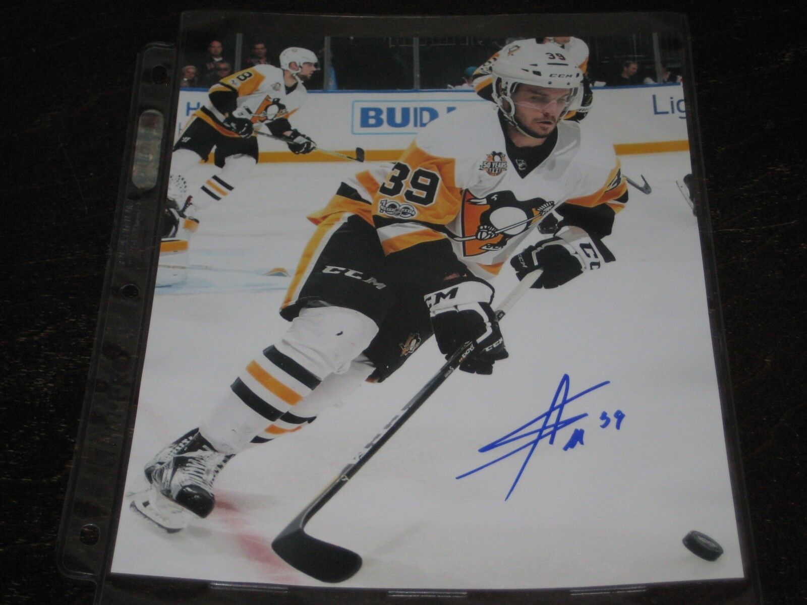 JEAN-SEBASTIEN DEA autographed PITTSBURGH PENGUINS 8X10 Photo Poster painting