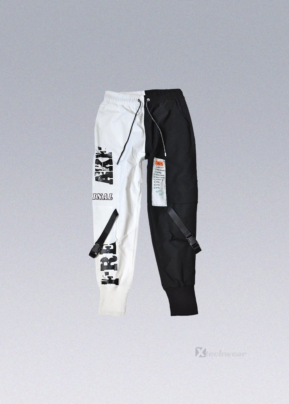 Black & White Pants Techwear - X techwear-x