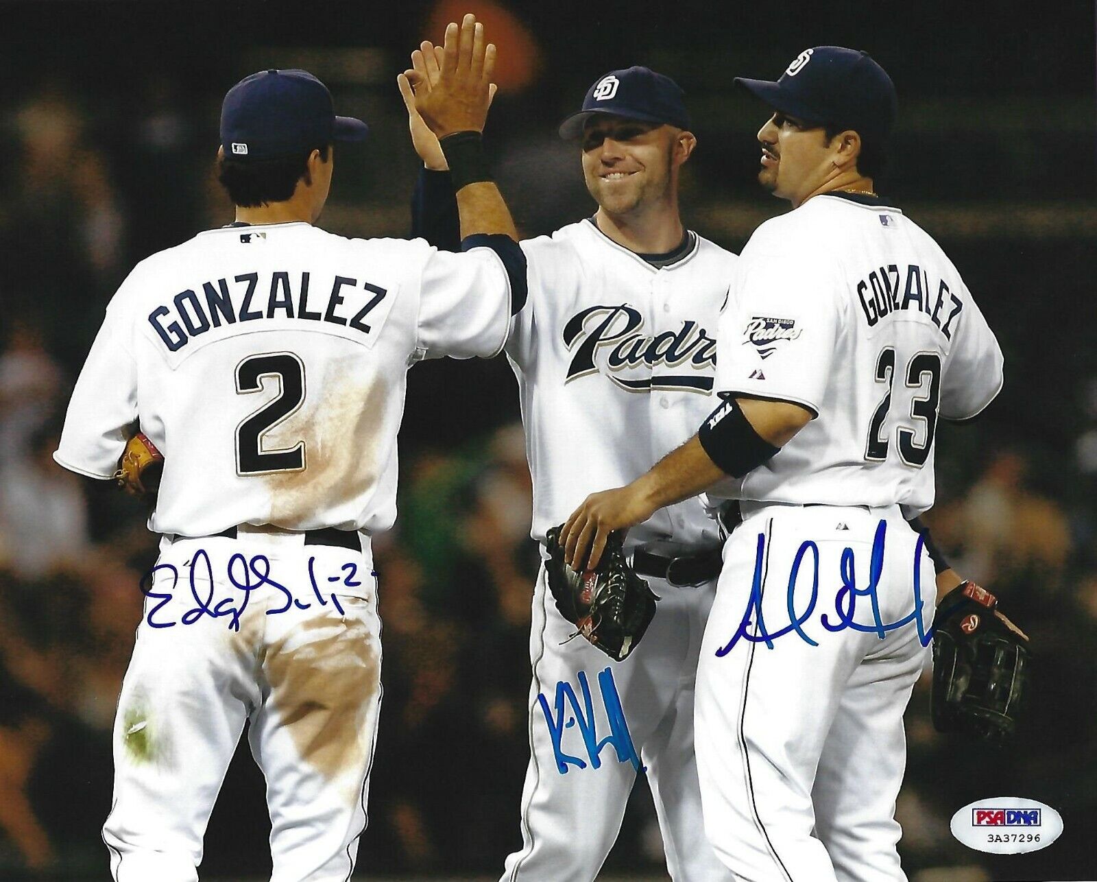 Edgar Adrian Gonzalez Kevin Kouzmanoff Signed Padres 8x10 Photo Poster painting PSA/DNA Baseball