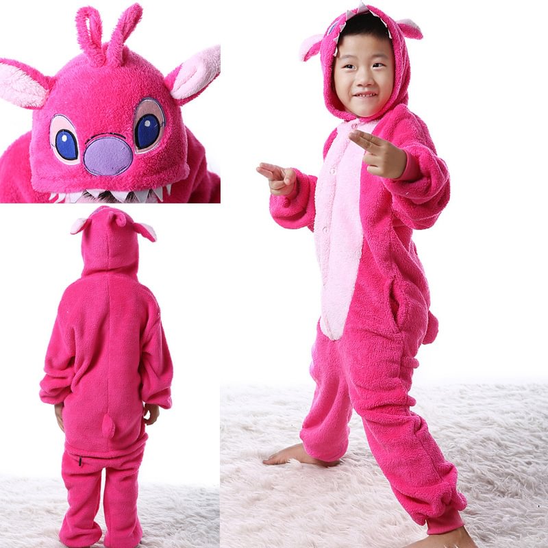 Kids Onesies Hoodie Stitch Animal Pajamas Kigurumi Costume-Pajamasbuy