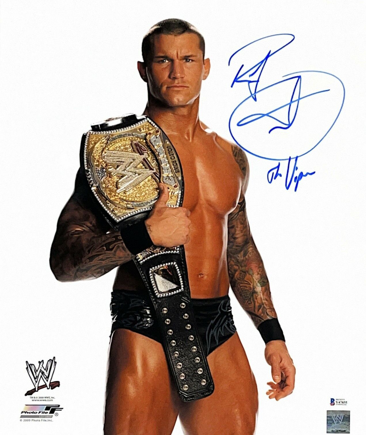 WWE RANDY ORTON HAND SIGNED AUTOGRAPHED 16X20 Photo Poster painting WITH PROOF AND BECKETT COA 2