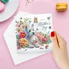 6Pcs West Highland Diamond Painting Greeting Card with Envelope for Mothers Day