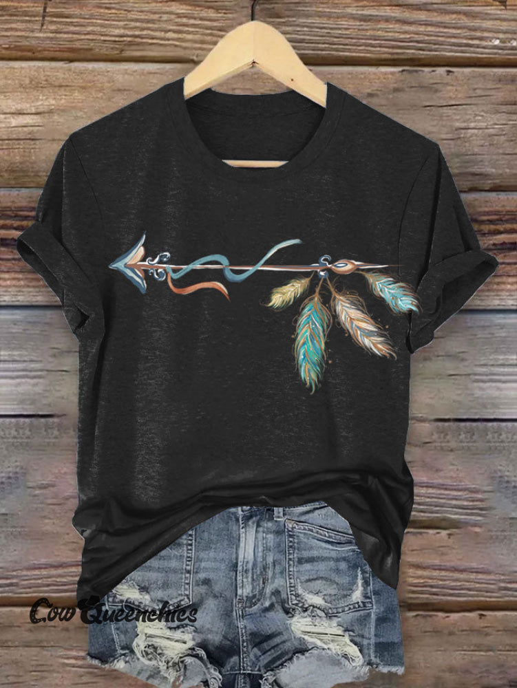 Vintage Art Print T-Shirt Black / S