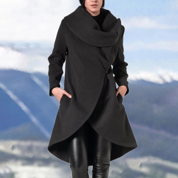 Loose Asymmetrical Winter Coat 