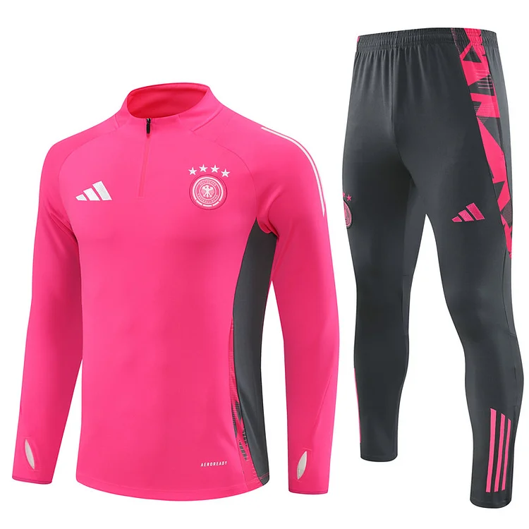 2024-25 Germany pink half-zip training suit