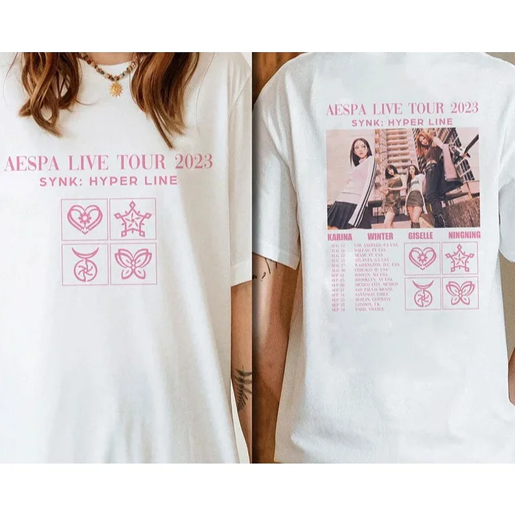 aespa 2023 'SYNK : HYPER LINE' LIVE TOUR Photo T-shirt