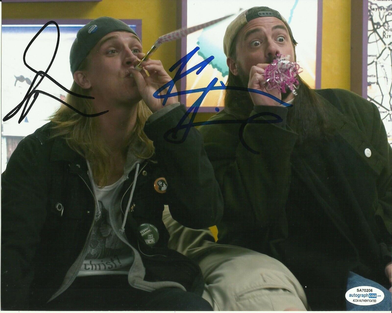 KEVIN SMITH AND JASON MEWES SIGNED COOL Photo Poster painting UACC REG 242 FILM (2) ALSO ACOA CE