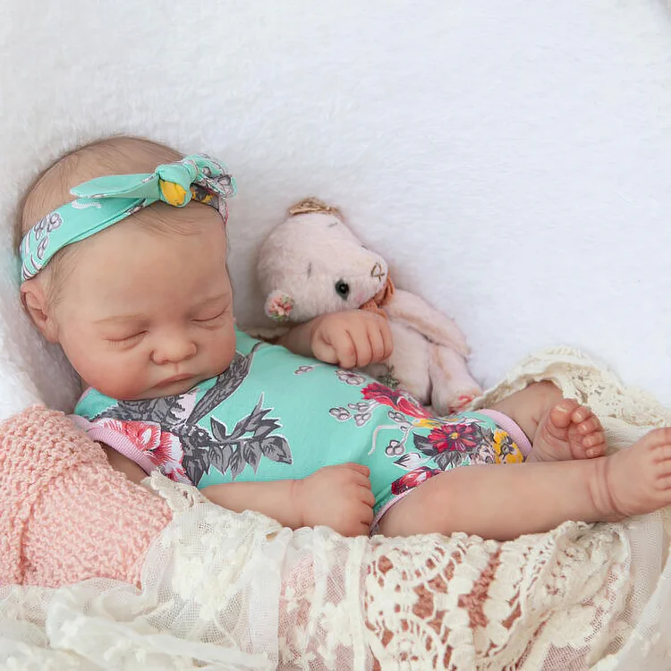 Sleeping Baby Girl Mae Full Body Silicone Extremely Flexible Doll