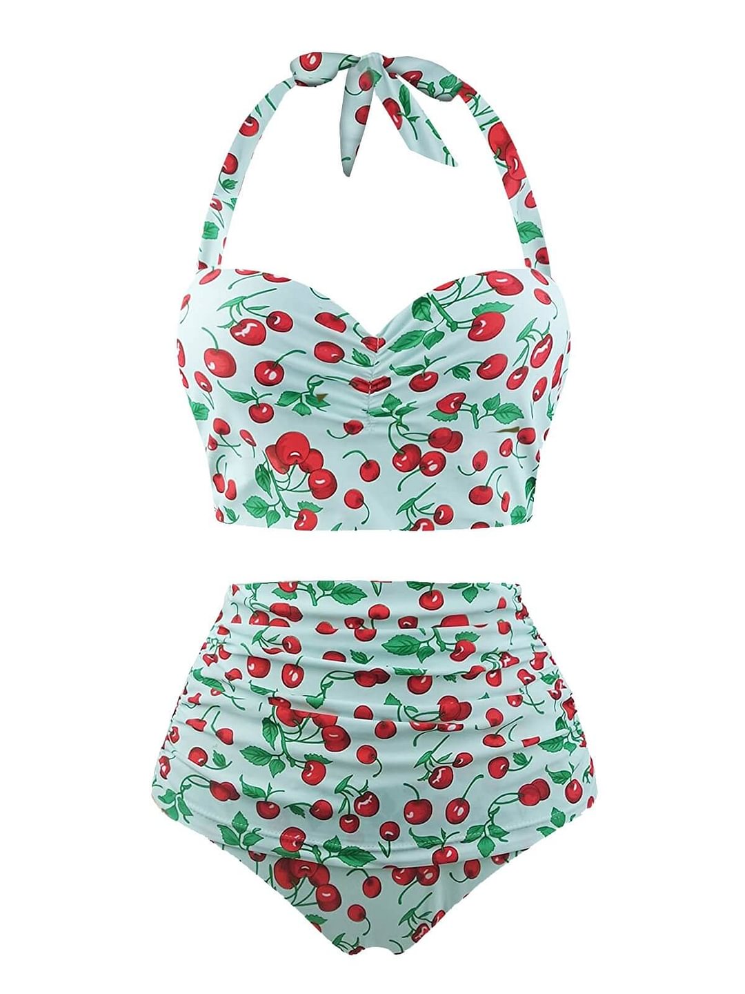 Retro Cherry Summer Halter Swimsuit