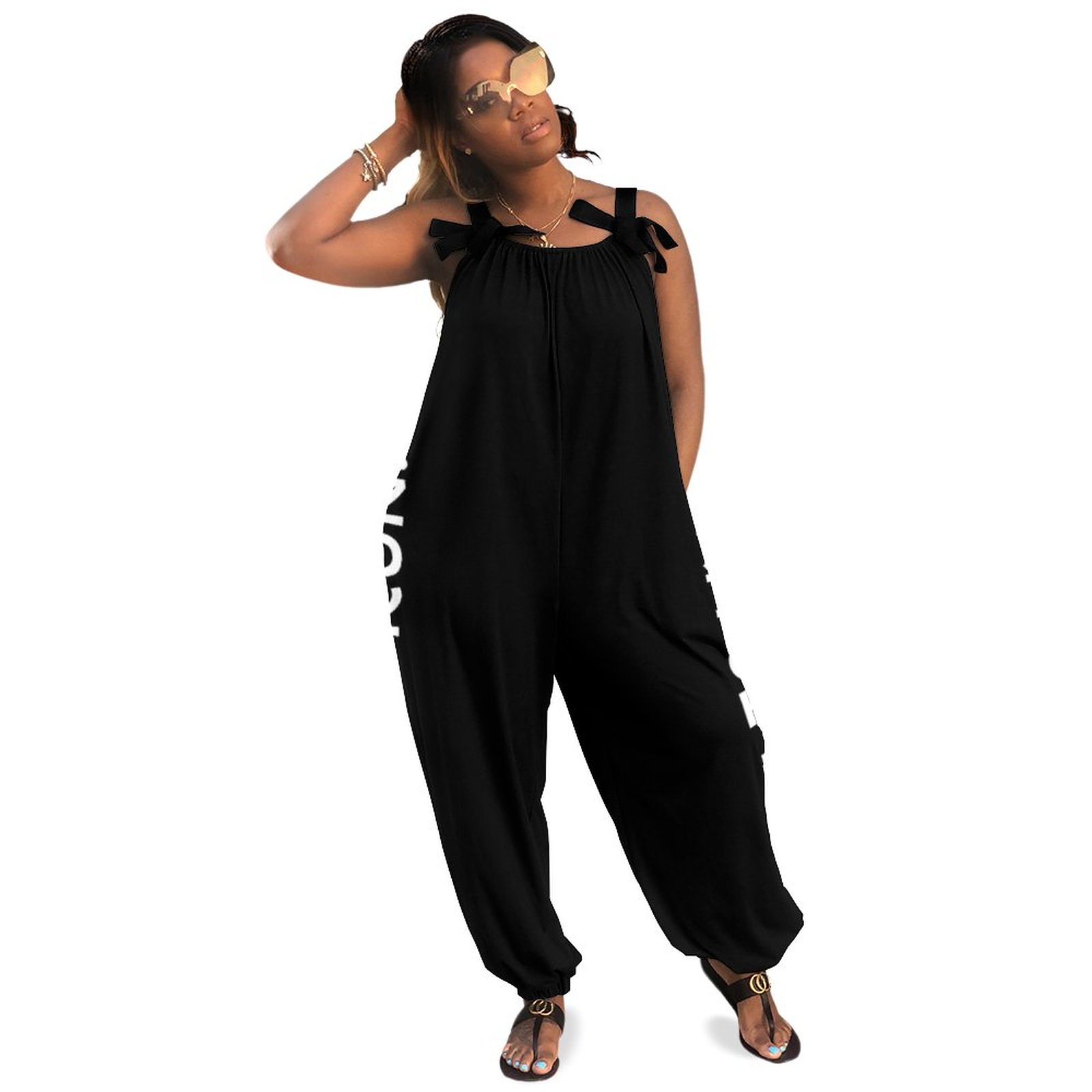 Live To Run Run To Live Black White Running Boho Vintage Loose Overall Corset Jumpsuit Without Top