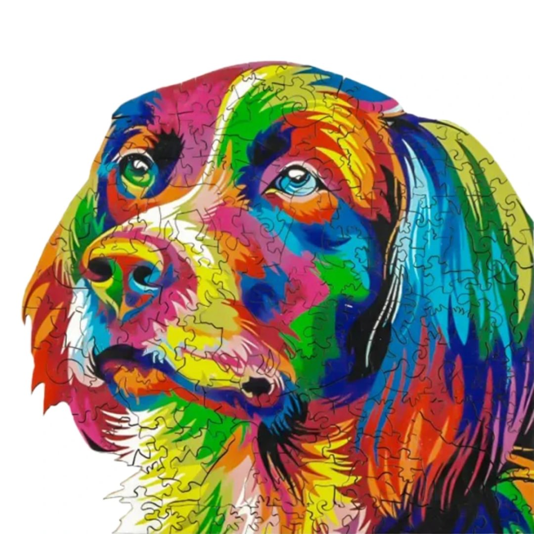 Wooden Jigsaw Puzzle Golden Retriever、bestdiys、sdecorshop