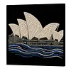 (30x30cm)DIY Landmark Pearl Painting Art With Inner Frame Handmade Pearl Material Art Kit Living Room Decor(Sydney Opera House)