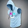 Men's Street-Style Printed Sleeveless Hooded Tank Top by Inlyline