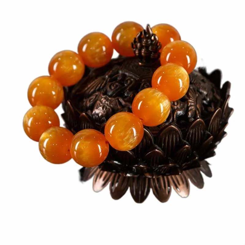 Amber Gourd Bead Fortune Harmony Bracelet