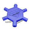 3D-gedruckter sechseckiger Diamant-Malstift mit 5 Ersatzspitzen Diamantmalerkunst-Drill Perlen-Punkt-Stift-Set f&uuml;r erwachsene Anf&auml;nger (blau)