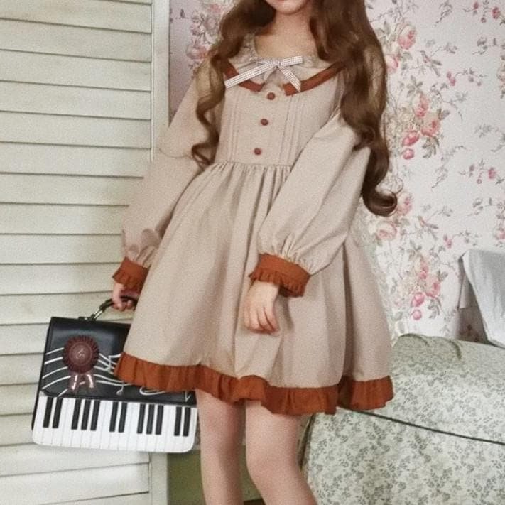 Retro Lolita Long Sleeve Dress SP1711430