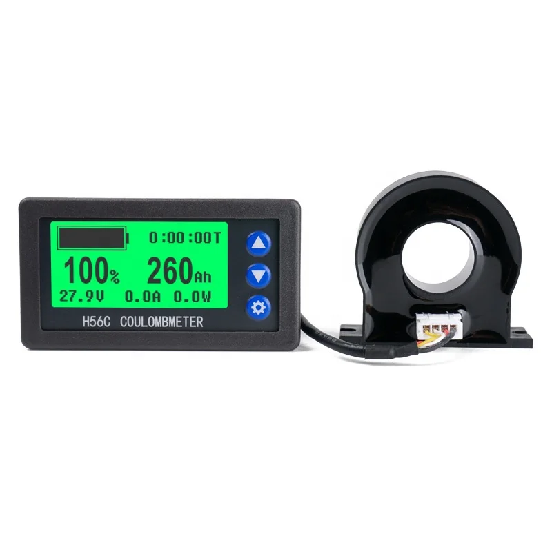 H56C Digital Hall Coulomb Counting Battery Monitor LCD Display Battery Meter Tester Isolation Measure Protection Alarm