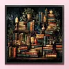 Pile Of Magic Books-11CT/14CT Stamped/Counted Cross Stitch 50*50cm/19.69*19.69in tapestrymarket