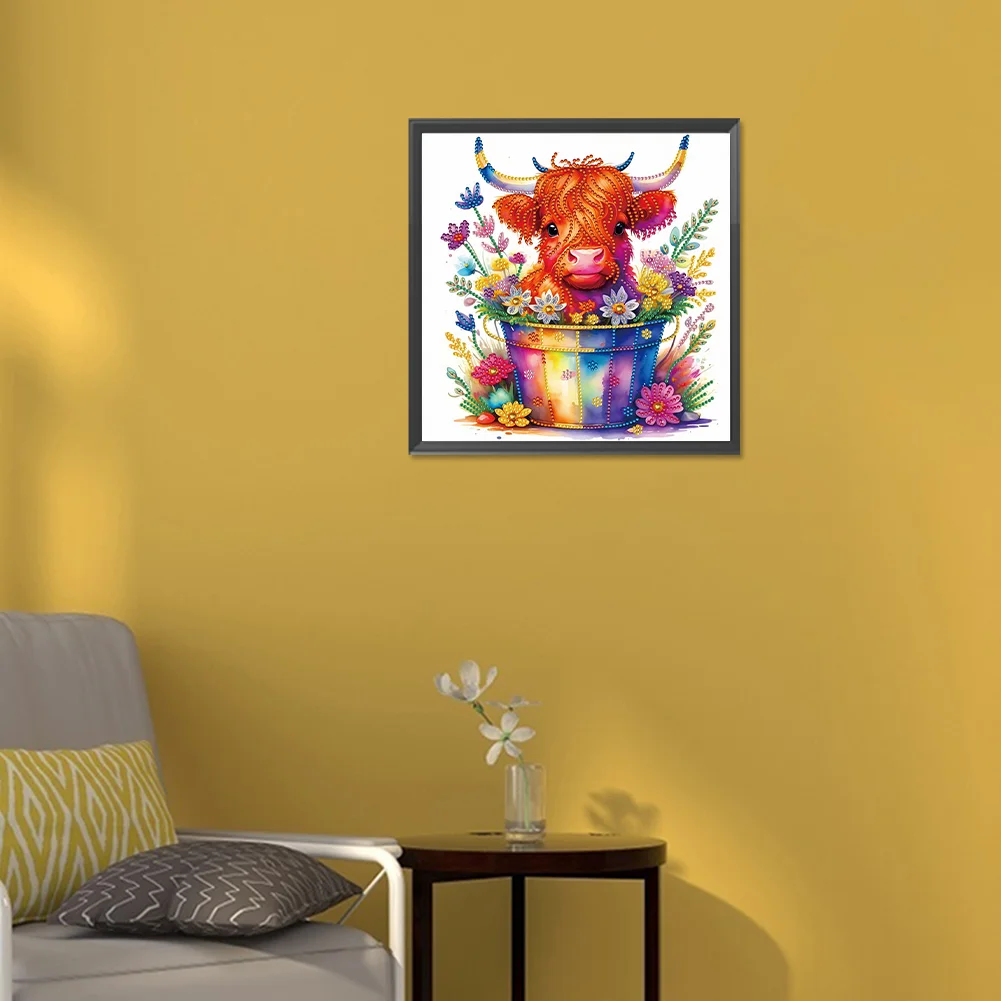Diamond Painting - Partial Special Shaped Drill - Flower Yak(Canvas|30*30cm)